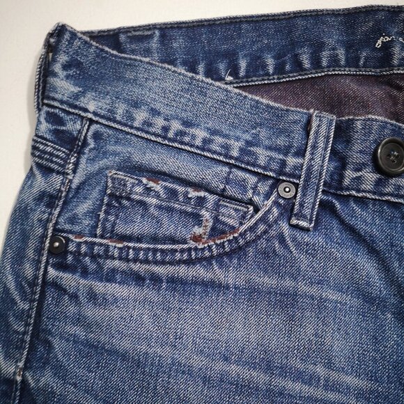 7 For All Mankind Slimmy Men's Size 30 Straight Leg Medium Wash Blue Jeans - Picture 7 of 16